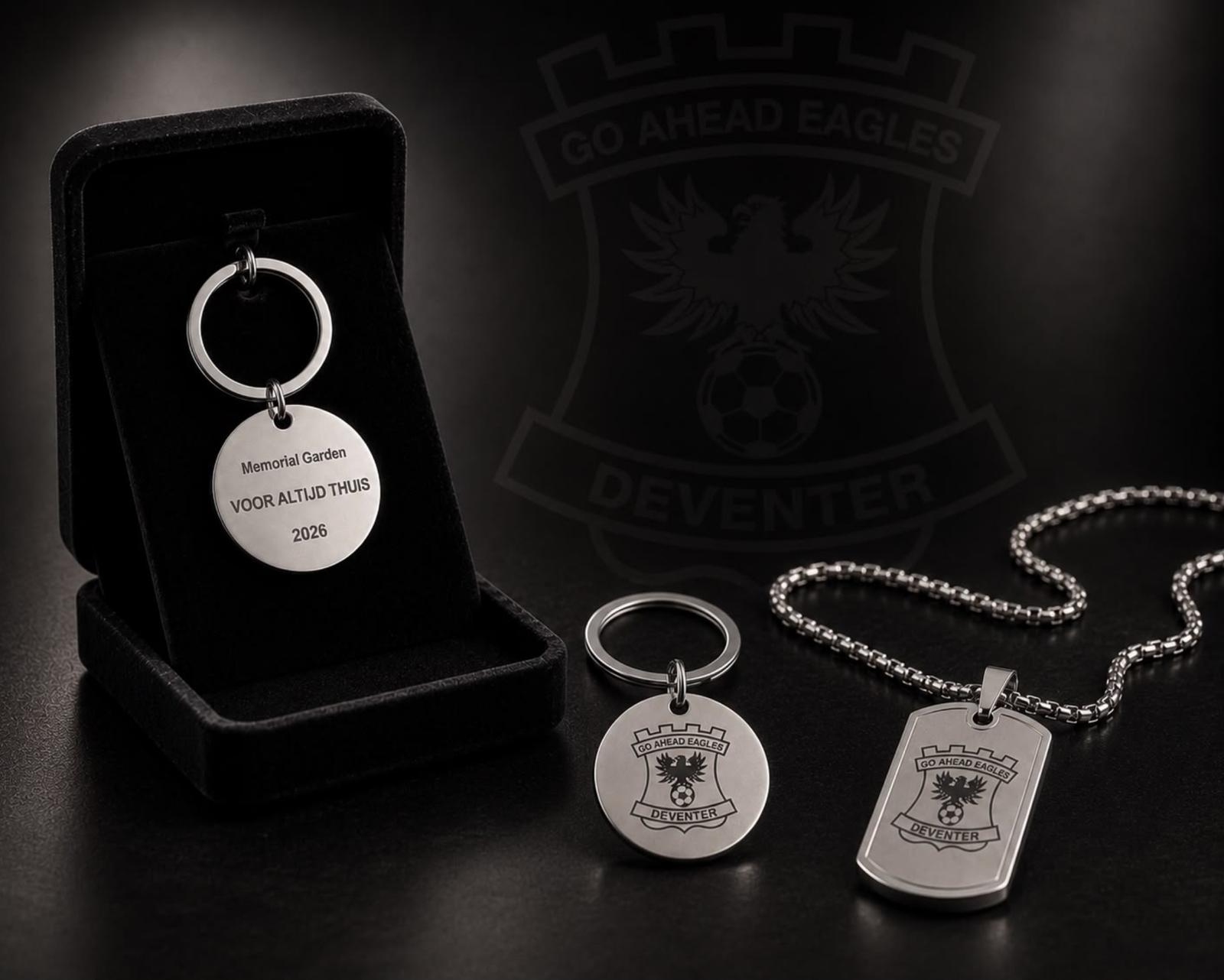 Special edition ketting en sleutelhanger Memorial Garden Go Ahead Eagles